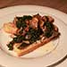 Creamy Mushrooms topped with Bacon Kale on Toast